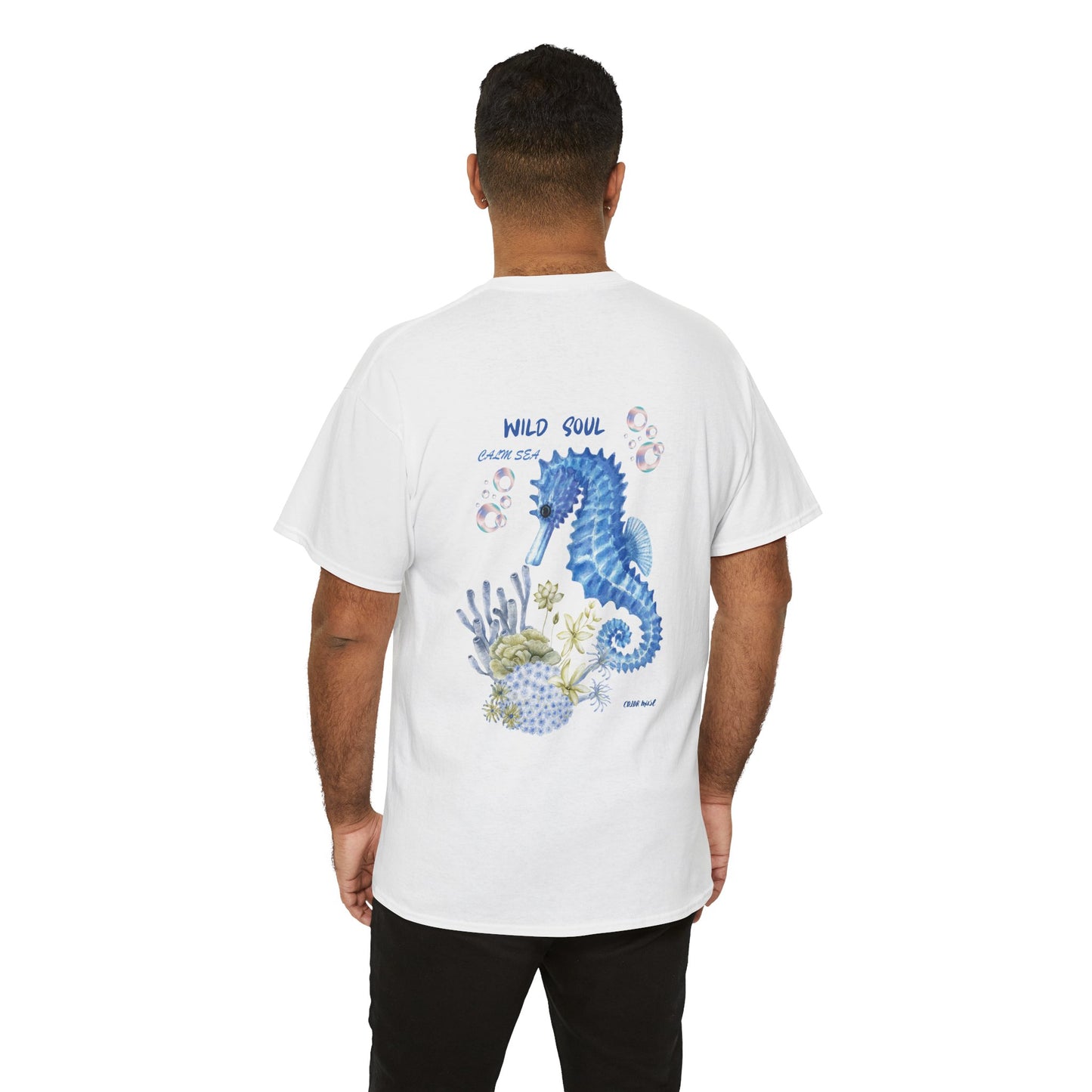 Seahorse Wild Soul T-Shirt — Blue Ocean Graphic Tee