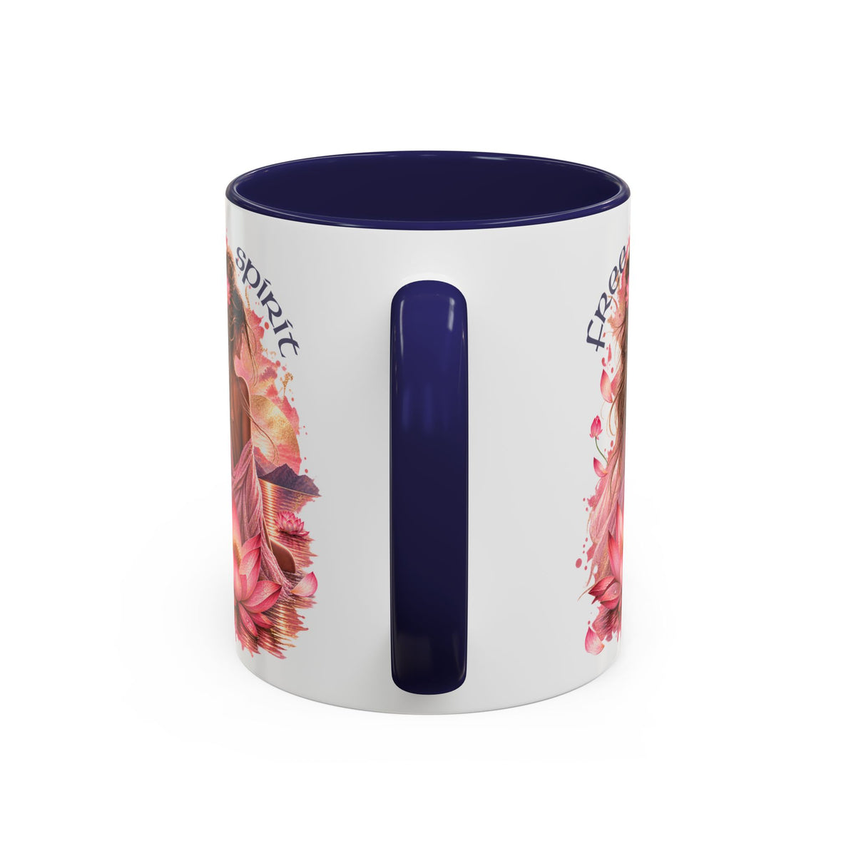 Free Spirit Floral Accent Coffee Mug – Lotus Boho 11/15oz