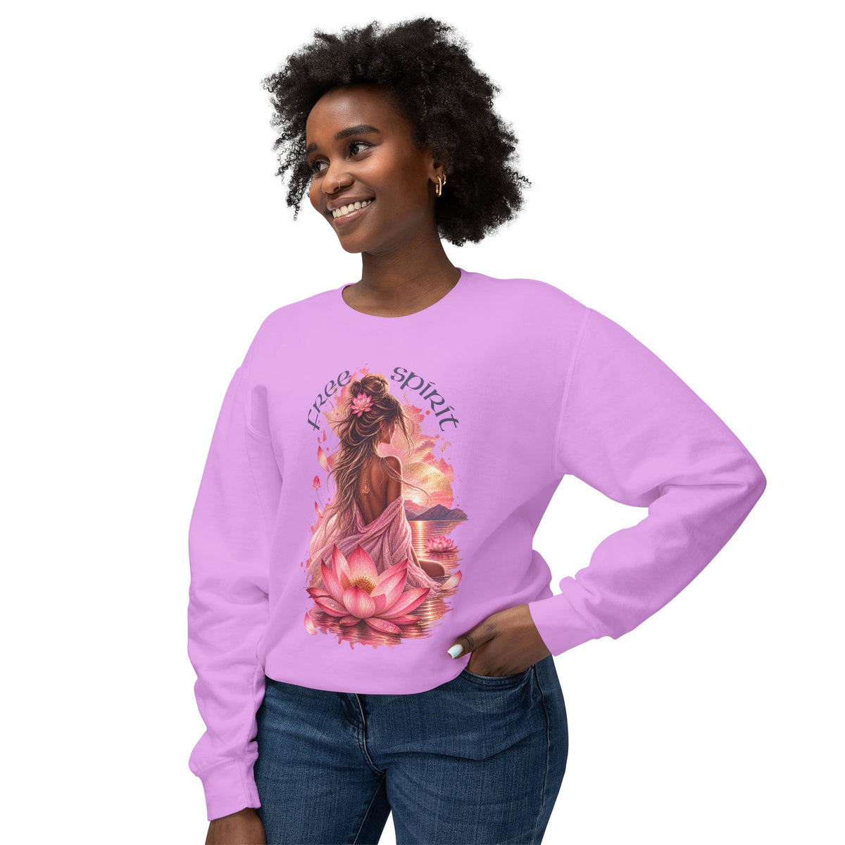 Free spirit - Unisex Lightweight Crewneck Sweatshirt