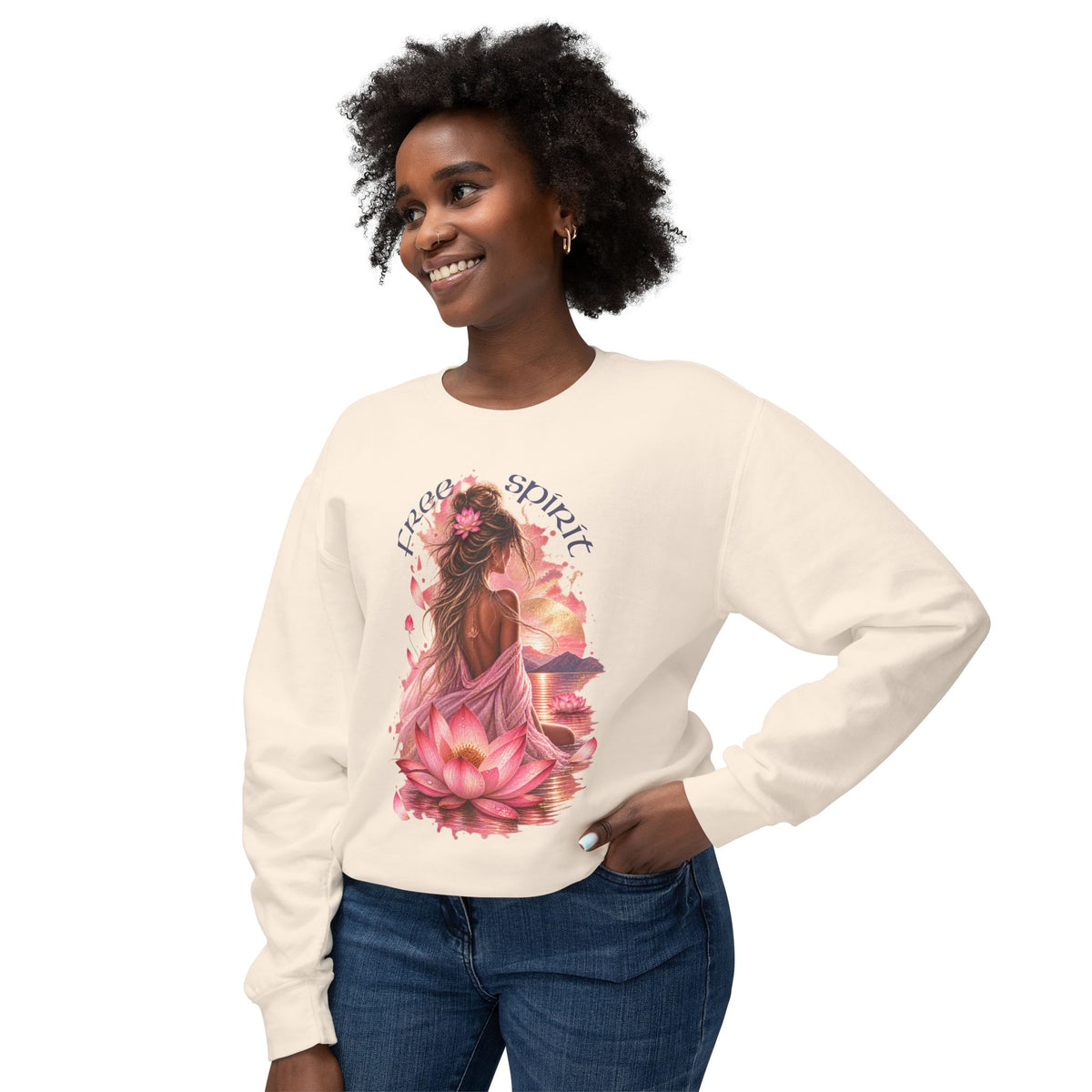 Free spirit - Unisex Lightweight Crewneck Sweatshirt