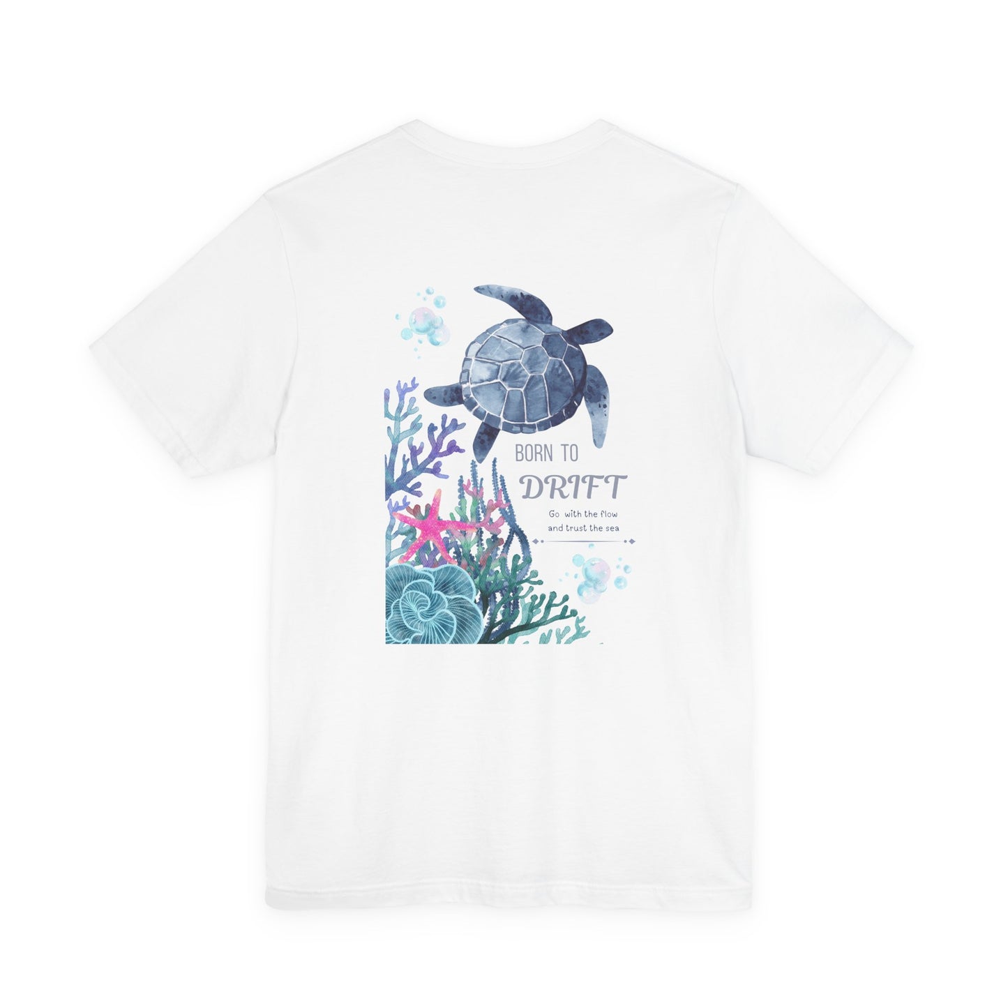 Sea Turtle Graphic Tee – "Born to Drift" Ocean Vibes T‑Shirt