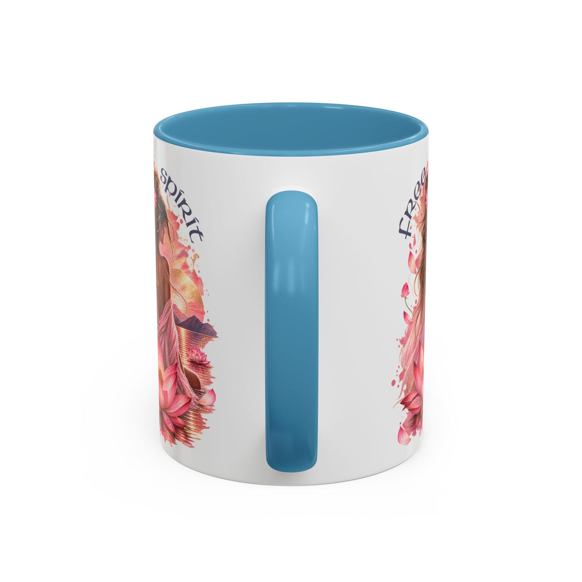 Free Spirit Floral Accent Coffee Mug – Lotus Boho 11/15oz