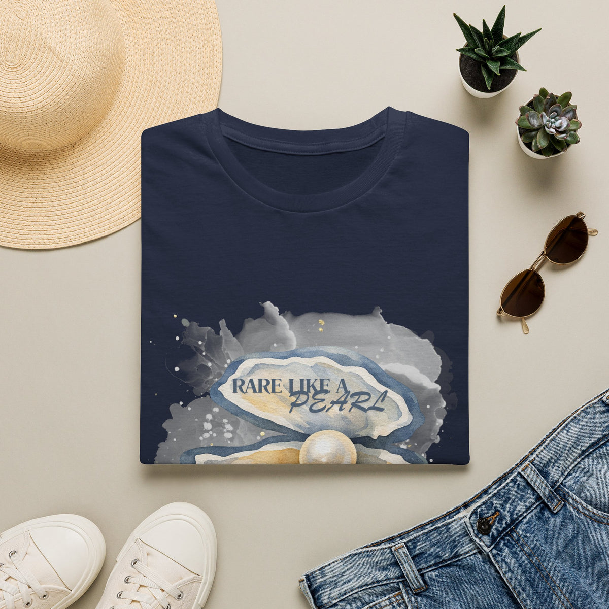 Rare Like a Pearl T-Shirt — Nautical Inspirational Graphic Tee