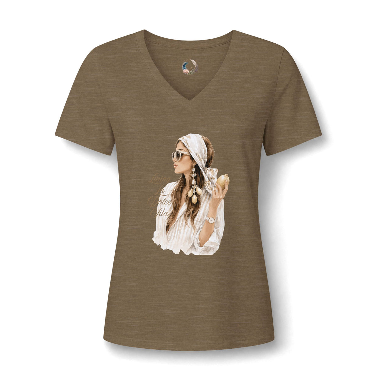Boho Beach Woman V-Neck Tee