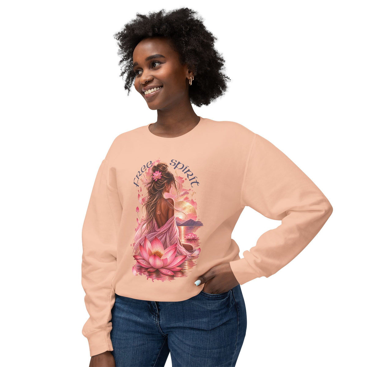 Free spirit - Unisex Lightweight Crewneck Sweatshirt