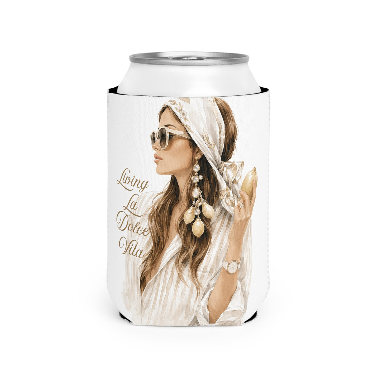 Can Cooler Sleeve - "Living La Dolce Vita"